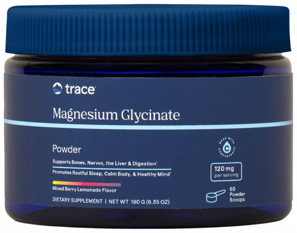Trace Minerals Magnesium Glycinate powder, Глицинат Магния порошок, 180 грамм