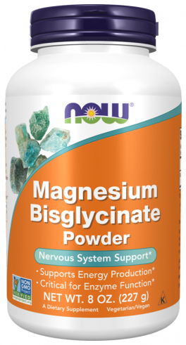 NOW Magnesium Bisglycinate Powder, Магния Бисглицинат порошок, 227 грамм