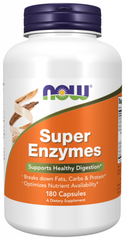 NOW Super Enzymes, 180 капсул
