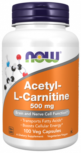 NOW Acetyl L-Carnitine 500 mg, 100 капсул