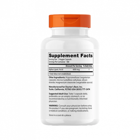 Doctor's Best Alpha-Lipoic Acid, Альфа-Липоевая кислота