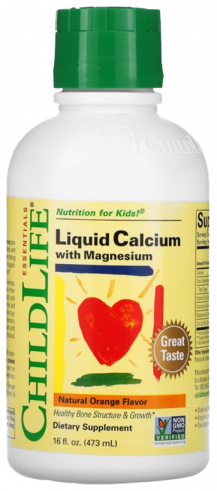 ChildLife Liquid Calcium with Magnesium, Жидкий кальций с магнием, 474 мл