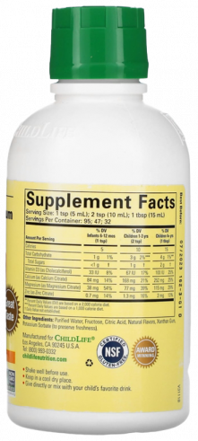 ChildLife Liquid Calcium with Magnesium, Жидкий кальций с магнием, 474 мл