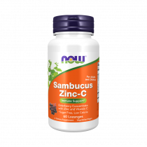 NOW Sambucus Zinc-C, Бузина Цинк-С, 60 таблеток
